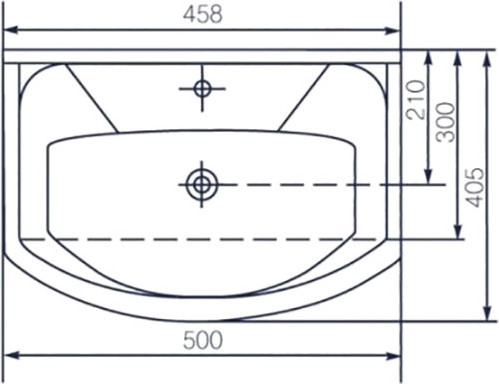 Тумба с умывальником Runo Эрика 50 + Элеганс 50