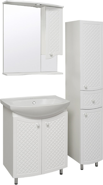 Тумба с умывальником Runo Милано 65 + Элеганс 65