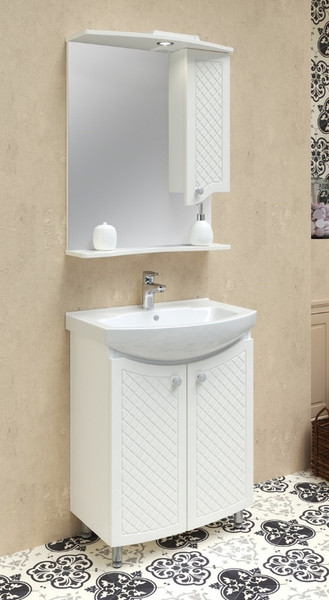 Тумба с умывальником Runo Милано 65 + Элеганс 65