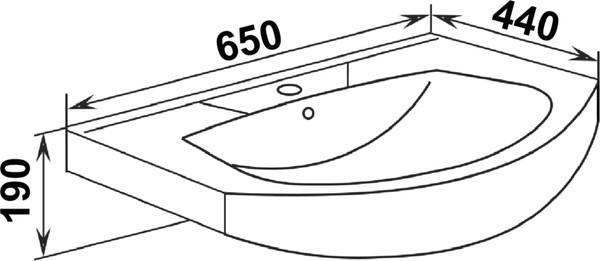 Тумба с умывальником Runo Милано 65 + Элеганс 65