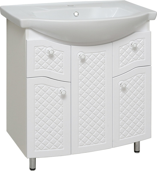 Тумба с умывальником Runo Милано 75 + Элеганс 75