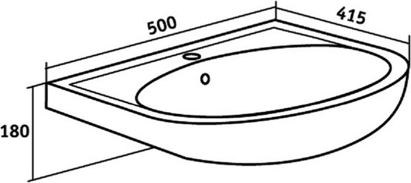 Тумба с умывальником Runo Лада 50 + Уют 50