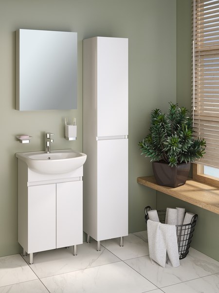 Тумба с умывальником Runo Лада 60 + Уют 60 - фото