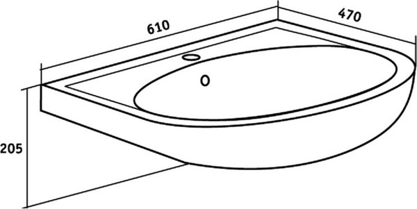 Тумба с умывальником Runo Лада 60 + Уют 60