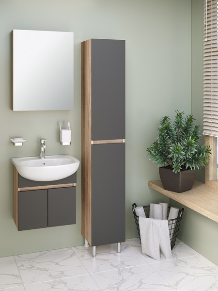 Тумба с умывальником Runo Лада 50 + Уют 50 - фото