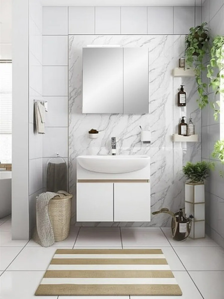 Тумба с умывальником Runo Лада 60 + Уют 60