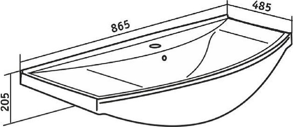 Тумба с умывальником Runo Турин 85 + Стиль 85