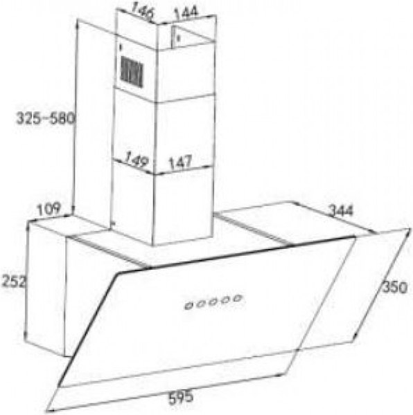Вытяжка наклонная ZORG Ultra 1030 60 S