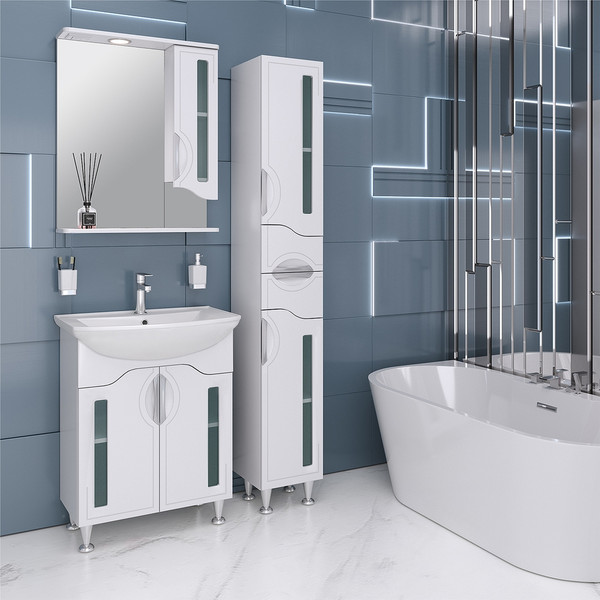 Тумба с умывальником Runo Толедо 65 + Стиль 65 - фото