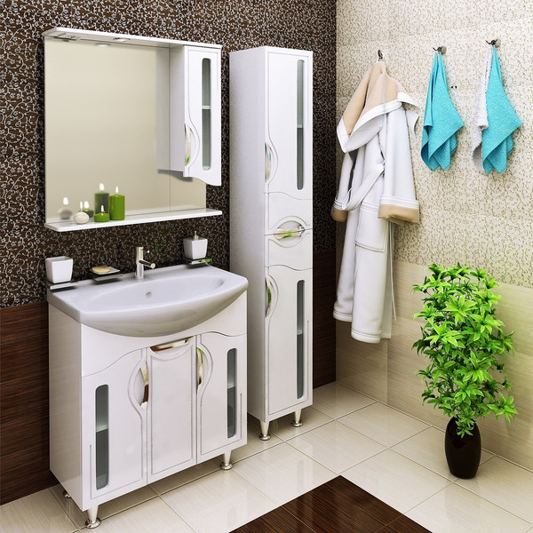 Тумба с умывальником Runo Толедо 75 + Стиль 75 - фото