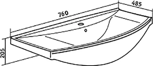 Тумба с умывальником Runo Толедо 75 + Стиль 75