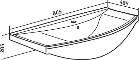 Тумба с умывальником Runo Севилья 85 + Стиль 85