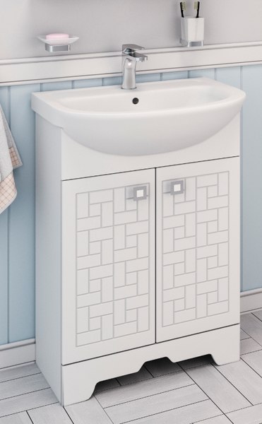 Тумба с умывальником Runo Авила 60 + Уют 60 - фото