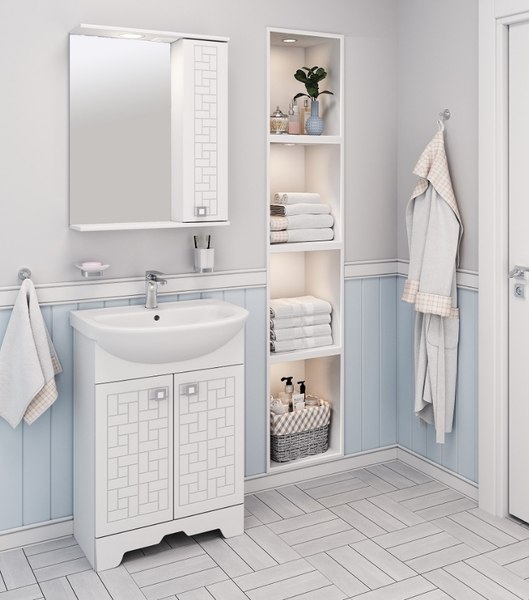 Тумба с умывальником Runo Авила 60 + Уют 60