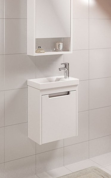 Тумба с умывальником Runo Микра 40 правая + Como 40 - фото