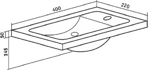 Тумба с умывальником Runo Микра 40 правая + Como 40