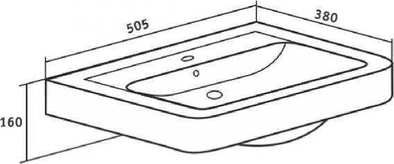 Тумба с умывальником Runo Ибица 50 + Мини 50
