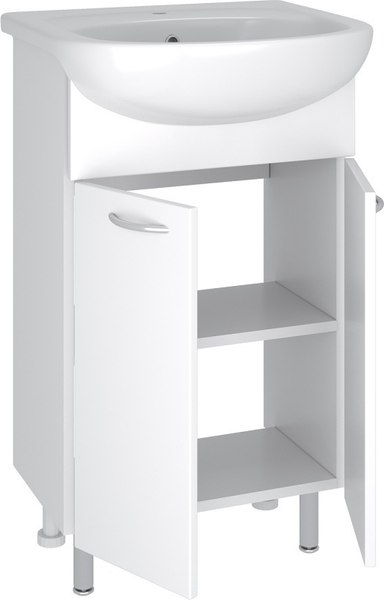 Тумба с умывальником Runo Уют 55 + Уют 55