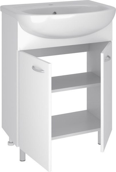 Тумба с умывальником Runo Уют 60 + Уют 60