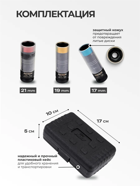 Набор головок слесарных Patron P-4035