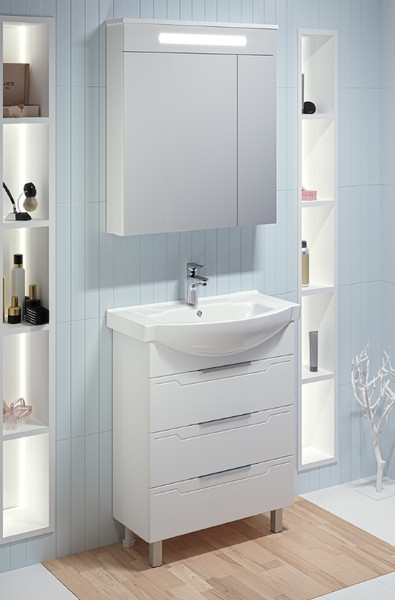 Тумба с умывальником Runo Верона 65 + Элеганс 65 - фото