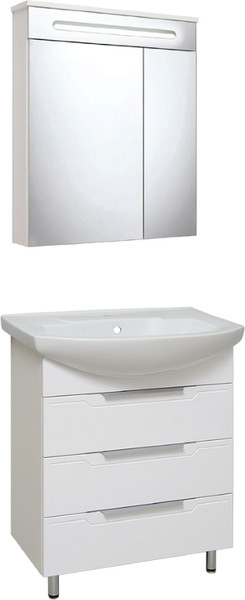 Тумба с умывальником Runo Верона 65 + Элеганс 65