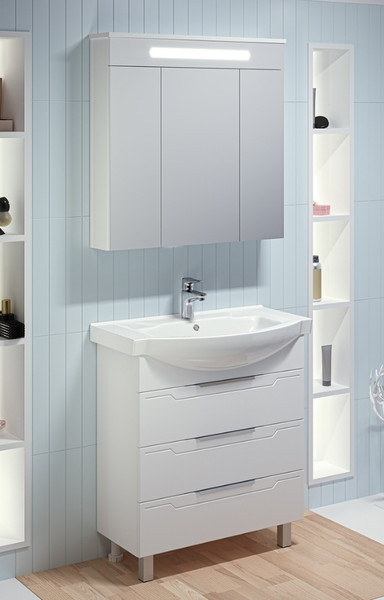 Тумба с умывальником Runo Верона 75 + Элеганс 75 - фото