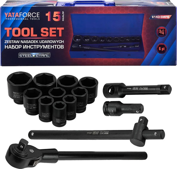 Универсальный набор инструментов Yataforce YF-6143-5MPB - фото