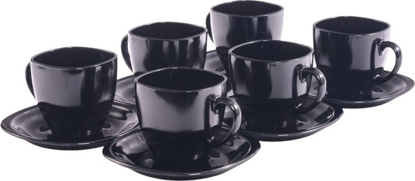 Набор для чая/кофе Luminarc Carine Black X0970 - фото