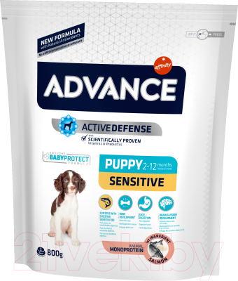 Сухой корм для собак Advance Puppy Sensitive с лососем и рисом - фото