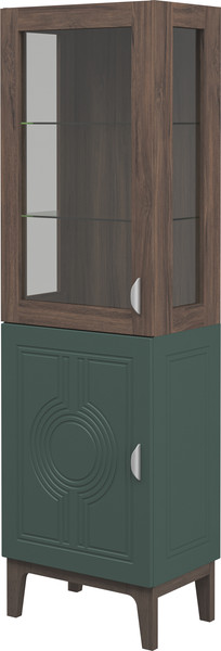 Шкаф-пенал с витриной Мебель-Неман Калипсо МН-044-01 - фото