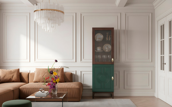 Шкаф-пенал с витриной Мебель-Неман Калипсо МН-044-01