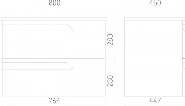 Тумба под умывальник Laparet Atlas 80 / LA-WCAB-80-125