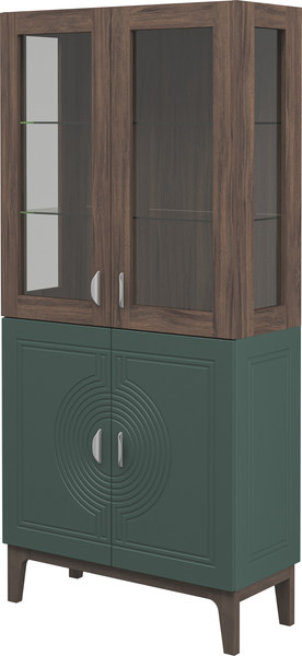 Шкаф с витриной Мебель-Неман Калипсо МН-044-02 - фото