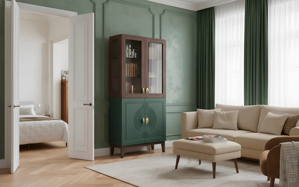 Шкаф с витриной Мебель-Неман Калипсо МН-044-02