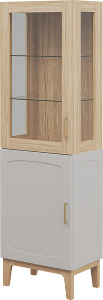 Шкаф-пенал с витриной Мебель-Неман Танаро МН-058-01 - фото