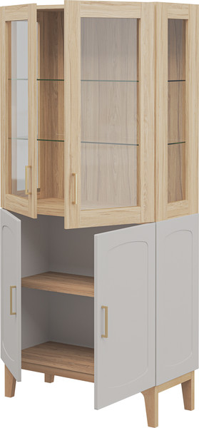 Шкаф с витриной Мебель-Неман Танаро МН-058-02