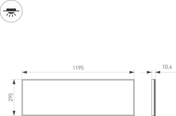 Панель светодиодная Arlight IM-S300x1200-40W Day4000 / 023154(2)