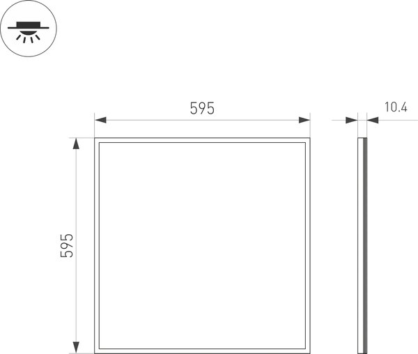 Панель светодиодная Arlight IM-S600x600-40W Warm3000 / 023146(2)