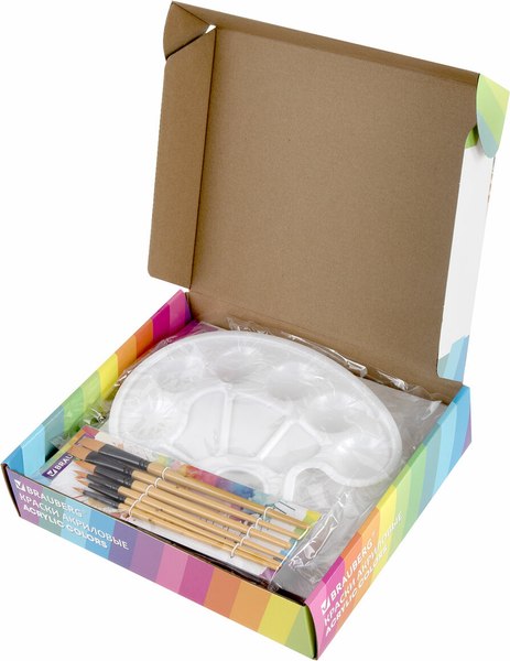 Набор для рисования Brauberg Hobby +холсты и кисти / 192545