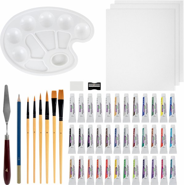 Набор для рисования Brauberg Hobby +холсты и кисти / 192545