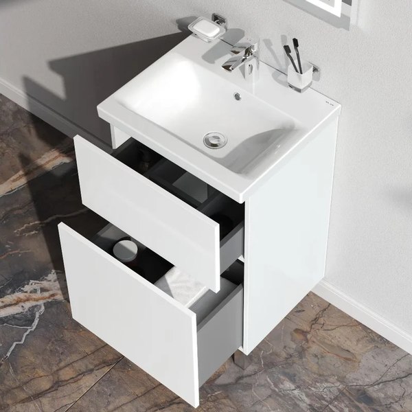 Тумба с умывальником AM.PM Gem M90-FSX0502WG-WCC0502WG