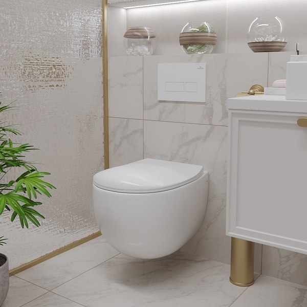 Унитаз подвесной Roxen EGG 530170-01 Rimless Soft Close NC