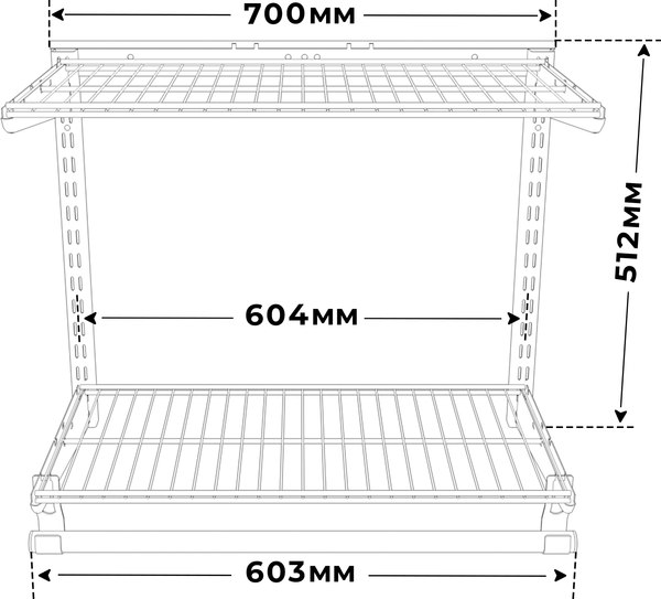 Вешалка для одежды Титан-GS 600x350 / 74012217
