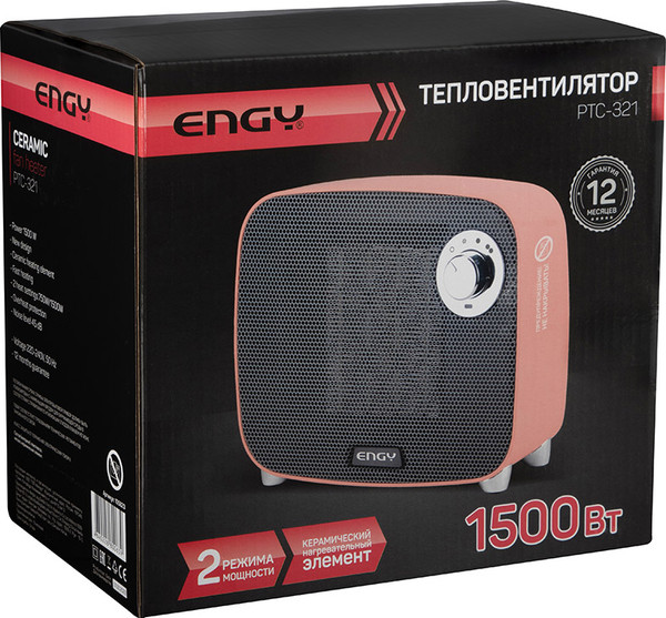 Тепловентилятор Engy PTC-321 / 105823 (розовый)