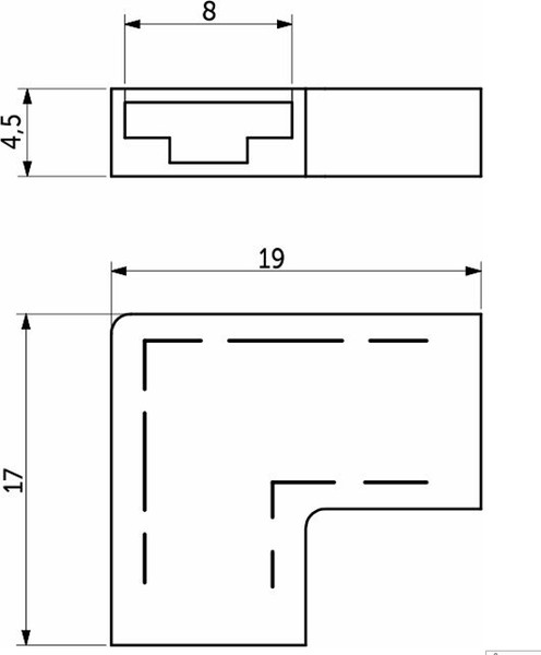 Контроллер для светодиодной ленты AKS 8mm угловой / 109 237