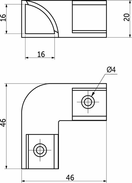 Угол профиля для светодиодной ленты AKS Orion-1616C / 81 804