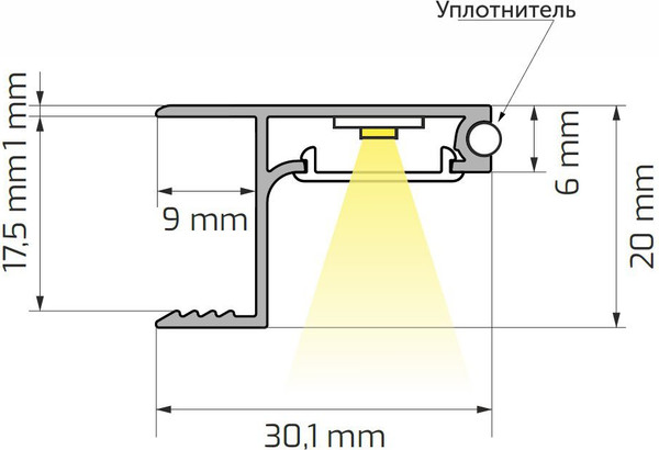 Уплотнитель для профиля AKS Capella / 105 016