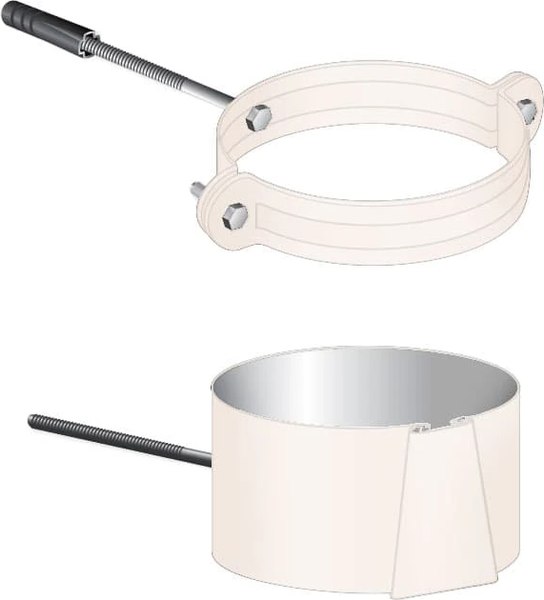 Хомут водосточной трубы Скайпрофиль Универсальный металлический D90 - фото