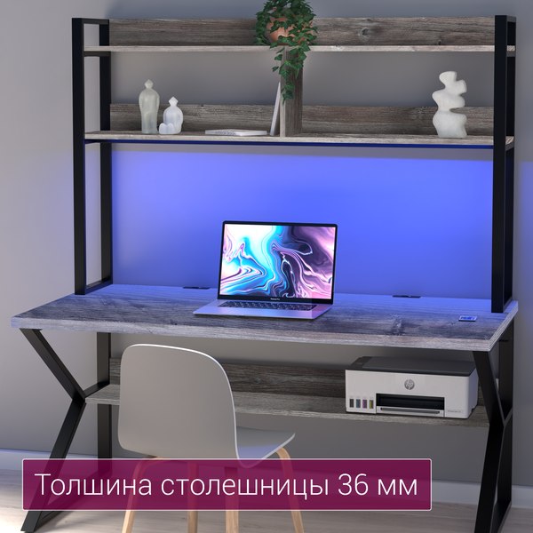 Письменный стол Millwood Кембридж 1600х800 / 51664_pas_ch_6